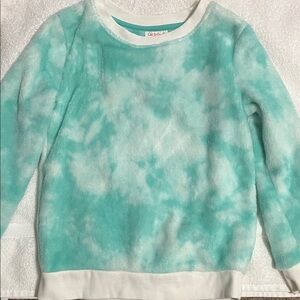 Cat & Jack Aqua and White Crew Neck Sweater
